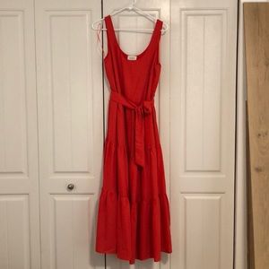 Red maxi dress by Aura. Size small.
